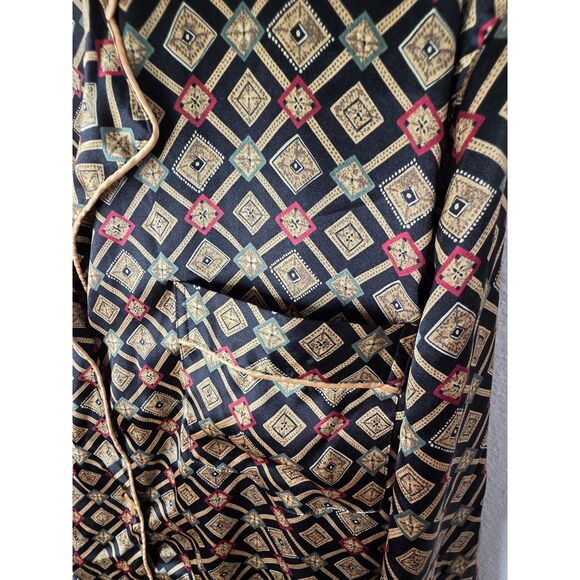 Victoria's Secret Vintage Pajama Set Loungewear Gold/Black Multi Medium - Picture 10 of 11